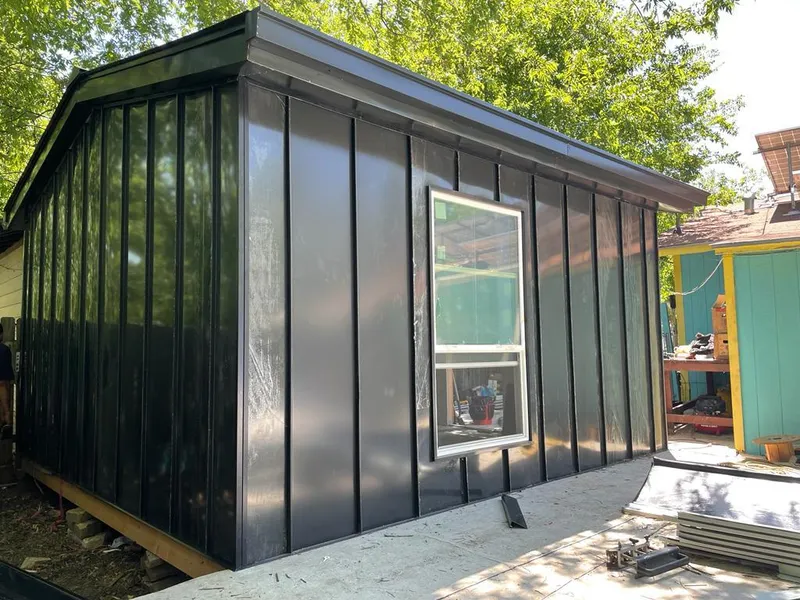 Black standing seam metal wall panels for Metal Roof Installation in Universal City